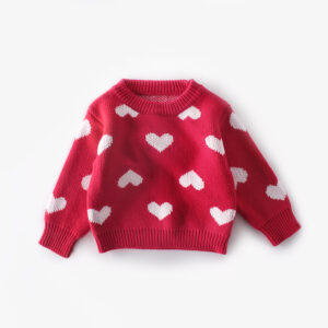 Cute 100% Cotton Heart Sweater Toddler