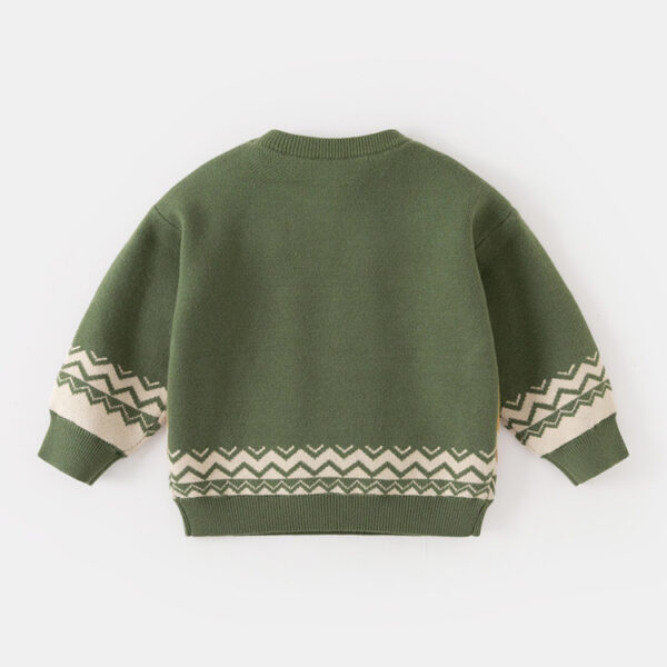 Animal Pattern Jacquard Baby Sweater