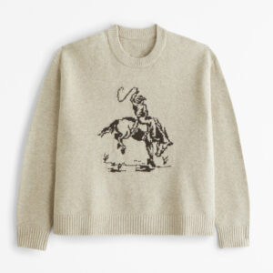 Horse Intarsia Sweater Men