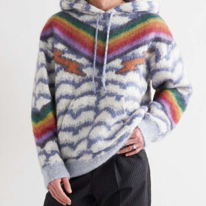 Mohair Jacquard Hoodie Men