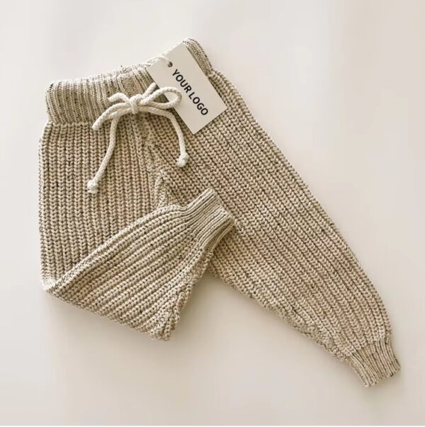 Ribbed Chunky Knitted Kids Pant Set