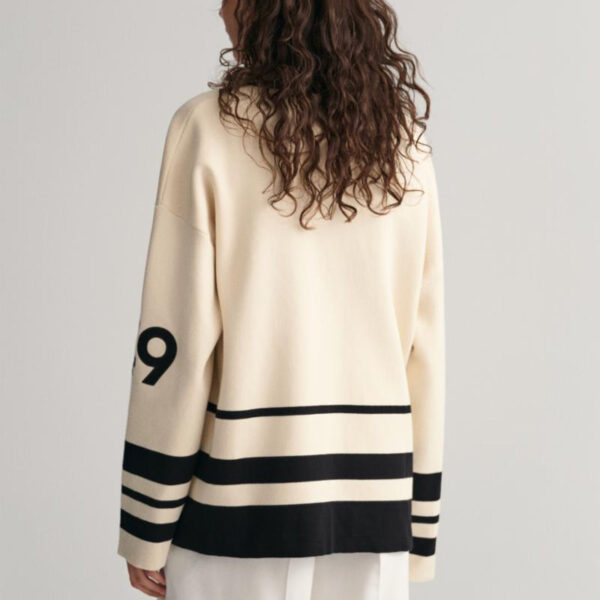 V Neck Varsity Cardigan Sweater