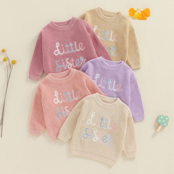 Baby Letters Knit Birthday Tops