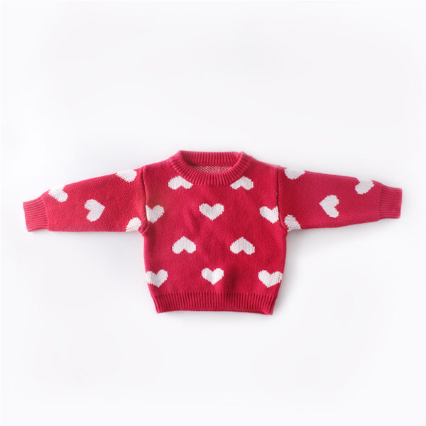 Cute 100% Cotton Heart Sweater Toddler