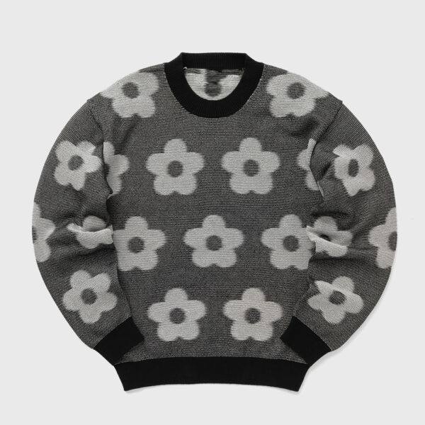 Flower Spot Jacquard Knitted Sweater Men