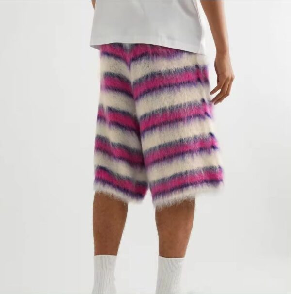 striped mohair shorts