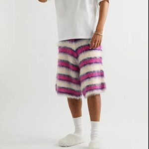 striped mohair shorts