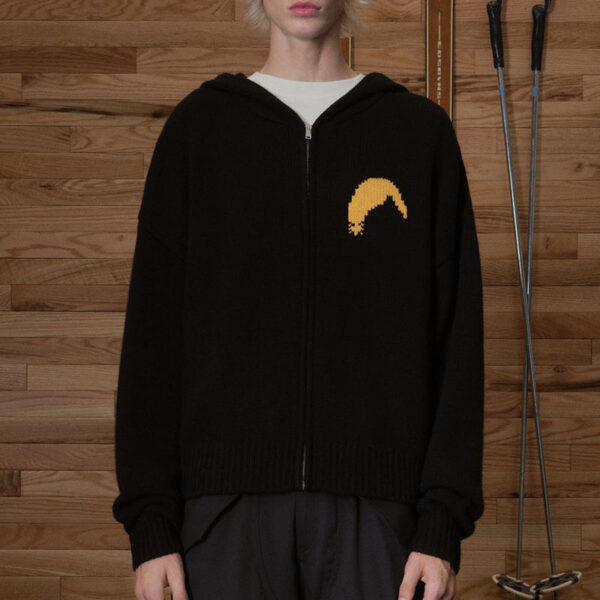 Moonlight Knit Zip Up Hoodie Men