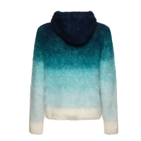 Gradient Mohair Hoodie Sweater Men