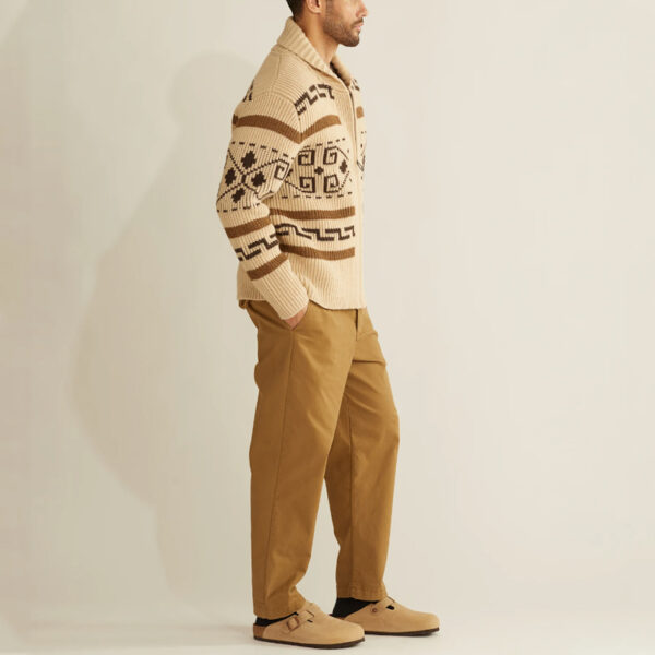 Fair Isle Cardigan Sweater Men