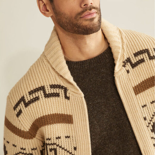 Fair Isle Cardigan Sweater Men