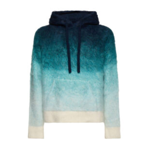 Gradient Mohair Hoodie Sweater Men