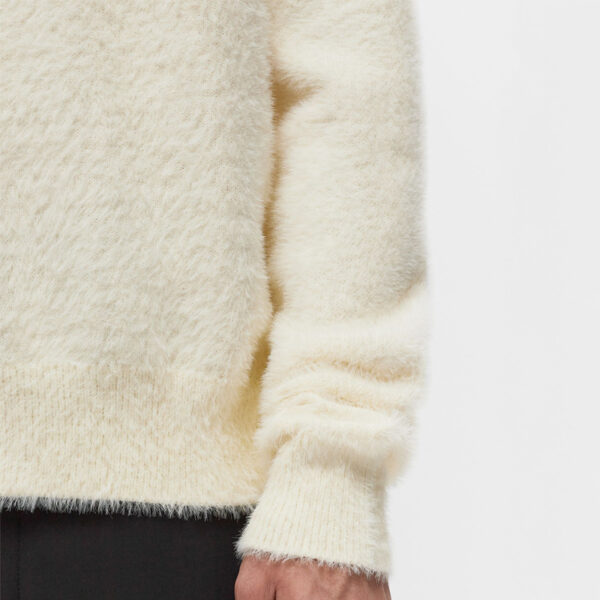 Fuzzy Zip Up Knitted Jacket