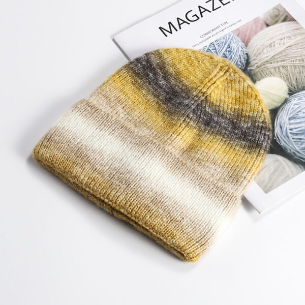 Colorful Striped Gradient Beanie