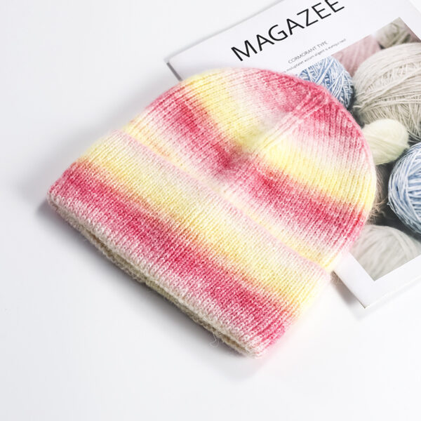 Colorful Striped Gradient Beanie