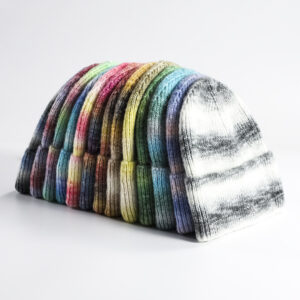 Colorful Striped Gradient Beanie