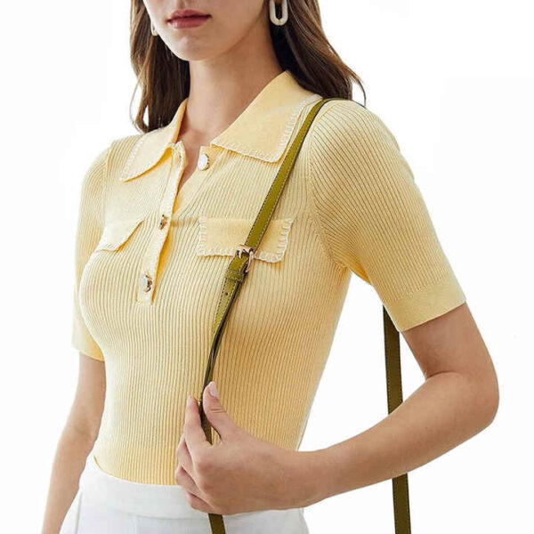 Knitted Women Polo Shirts - Image 5