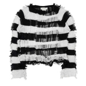 Men Distressed Mohair Sweaters
