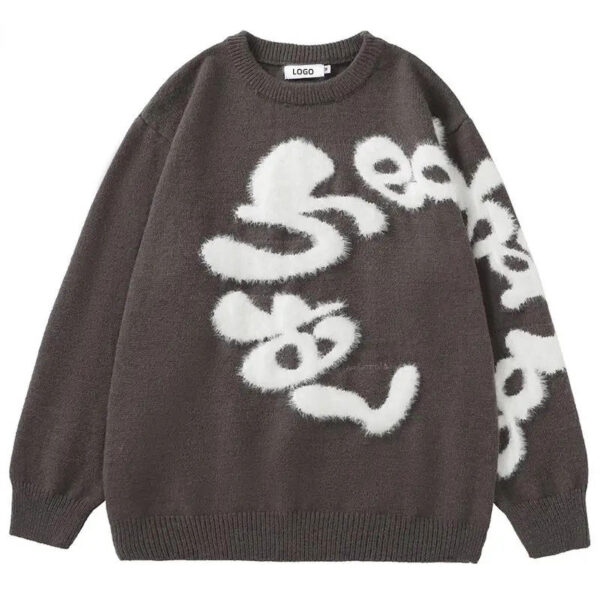 Letter Jacquard Sweater Men - Image 3