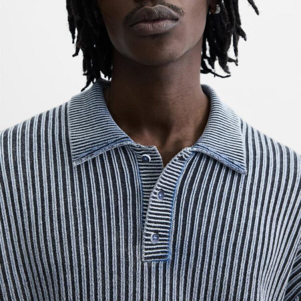 Acid Wash Knitted Polo - Image 2