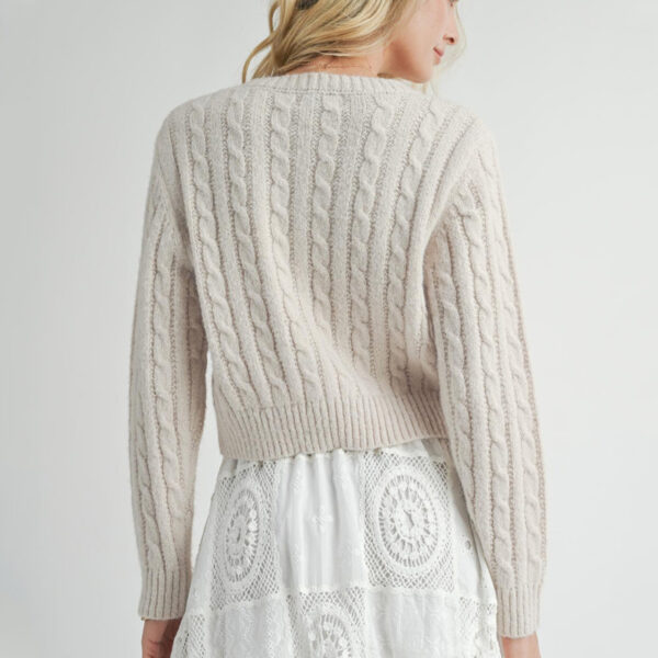 Flower Pattern Embroider Sweater - Image 5