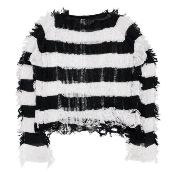 Men Distressed Mohair Sweaters - Image 2