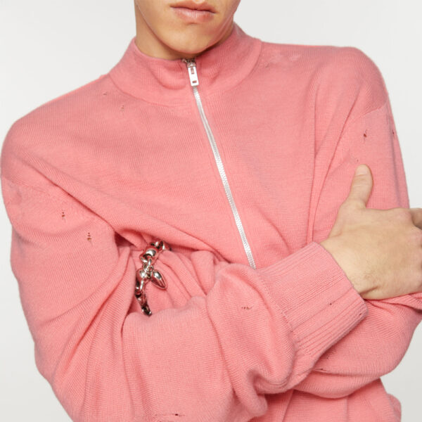 Distressed Full Zip Cardigan - Image 3