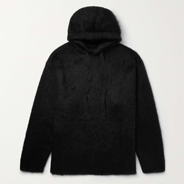 Fuzzy Mohair Hoodie Sweater - Image 4