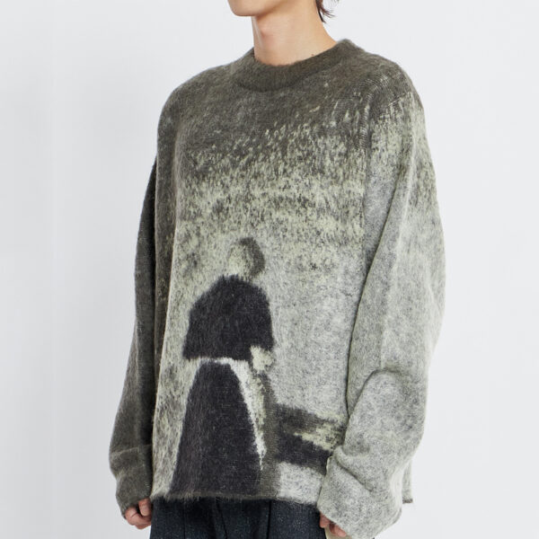 Pattern Jacquard Sweater Men - Image 2